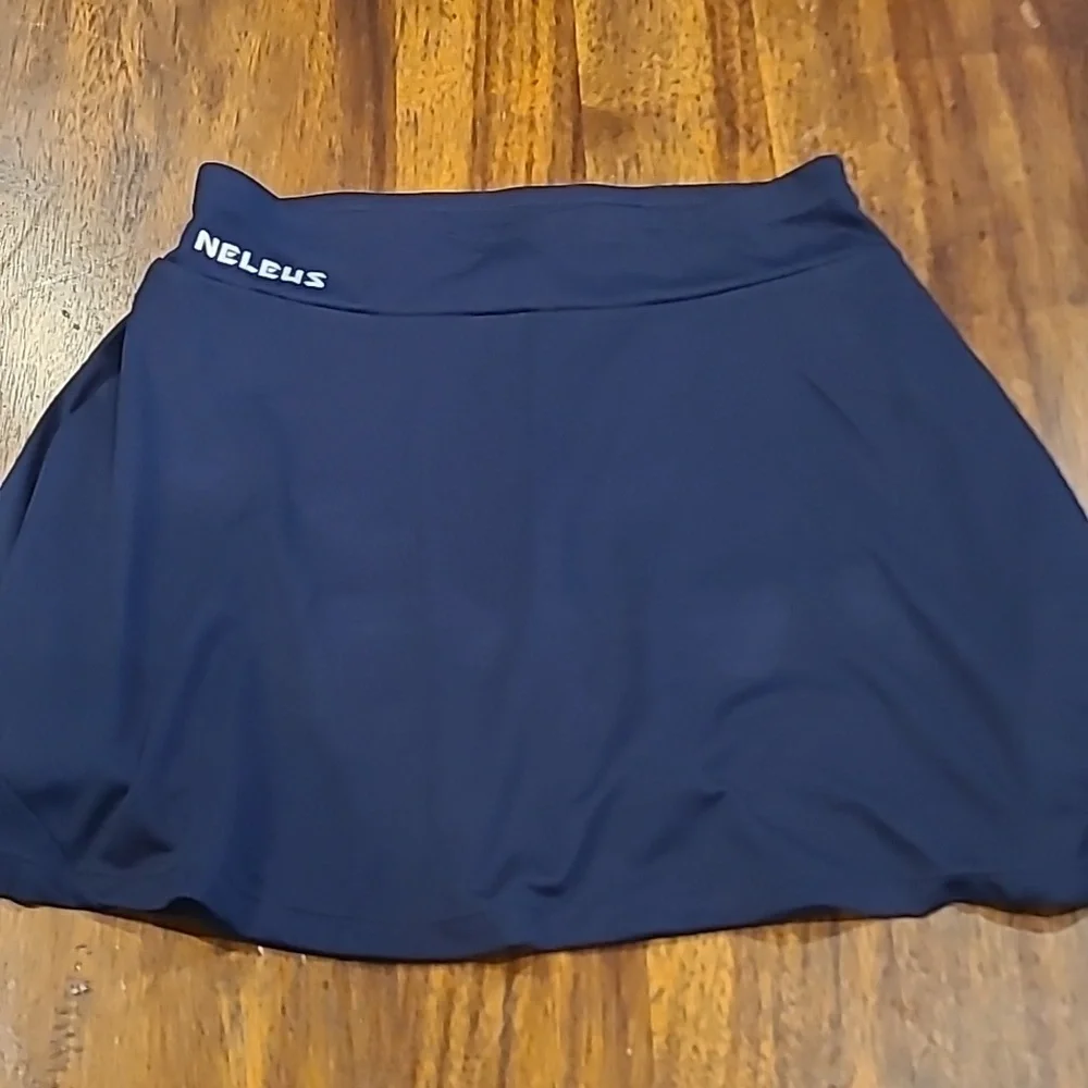 Neleus Skort Womens XL 2 in 1 Tennis Skirt Shorts Pockets High Waisted